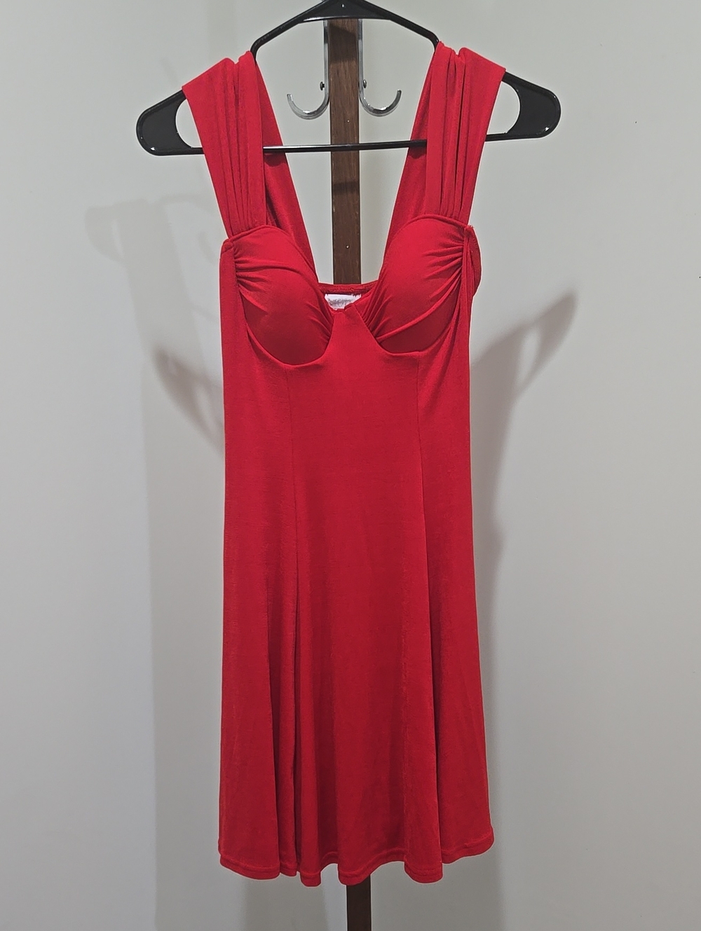 Vintage 90s Moda Internarional Red Evening Slip Dress Size Small MADE IN USA